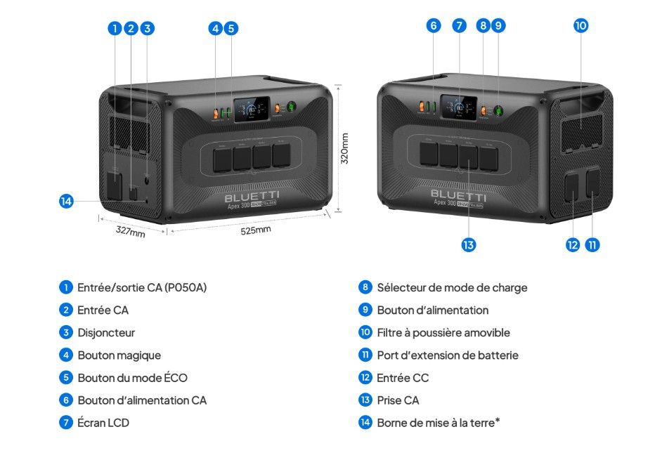 BLUETTI - Apex 300 - Centrale &eacute;lectrique polyvante