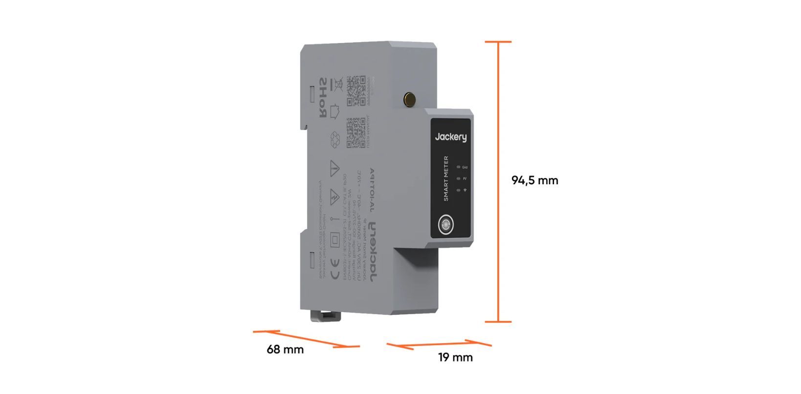 Jackery - Smart Meter 3 Phases - dimensions