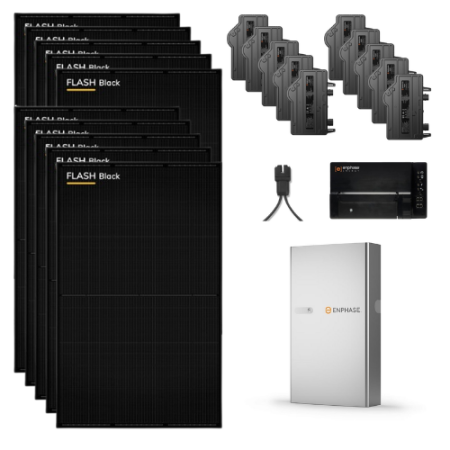 Kit autoconsommation 5000W DUALSUN/ENPHASE - portrait - monophasé + stockage Enphase Flexphase 5kWh / Monophasé