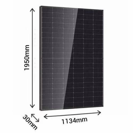 Panneau solaire bifacial DMEGC 500 W bi-verre N-type, face avant