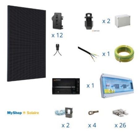 Kit autoconsommation 6000W VOLTEC/ENPHASE - Paysage - Monophasé / Kits autoconsommation Voltec/Enphase