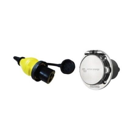 Victron Energy - Kit Prise extérieure MP16 (Shore Inlet) 16A/250Vac et prolongateur femelle - 16A / Prise P17
