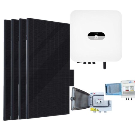 Kit solaire autoconsommation 2000 W Voltec Huawei monophas&eacute; : 4 panneaux Voltec Tarka L 110R 500 Wc, onduleur Huawei, coffret de protection DC et coffret de protection AC