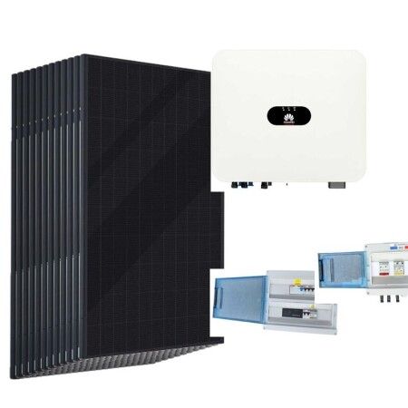 Kit solaire autoconsommation 6000 W Voltec Huawei monophas&eacute; : 12 panneaux Voltec Tarka L 110R 500 Wc, onduleur Huawei, coffret de protection DC et coffret de protection AC