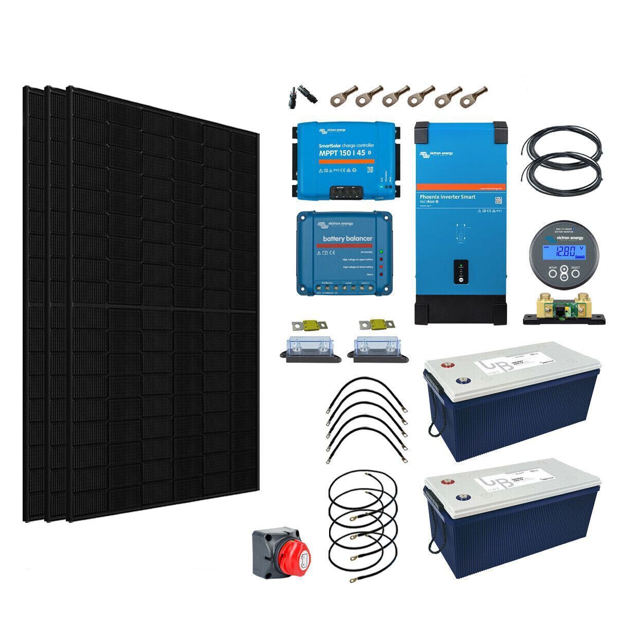 Convertisseur 12V/230V Victron Energy 1600VA - Onde Sinusoïdale Pure, Pour Applications Professionnelles Et Charges Difficiles