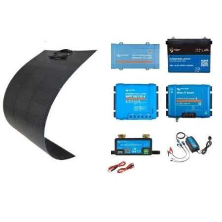 Kit solaire V&eacute;hicule - 200W Flexible - 100 Ah Ultimatron 12V - full options
