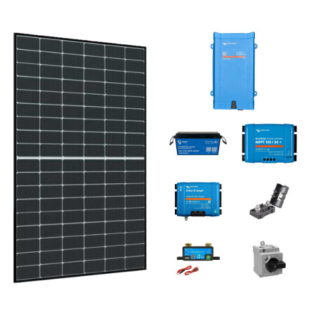 Kit solaire V&eacute;hicule 450W - DMEGC / 200 Ah Ultimatron / Victron 12V - full options