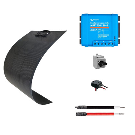 Kit solaire v&eacute;hicule - Panneau Flexible 200W / MPPT 100/20