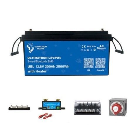 Pack Protections + Batterie solaire 200Ah PRO Lithium 12V - Ultimatron