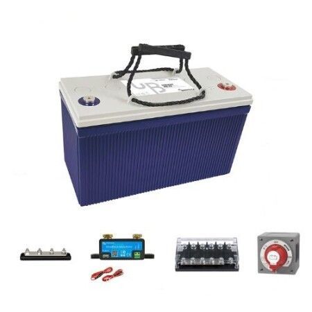 Pack Protections + Batterie solaire 80Ah GEL Plomb/Carbone 12V - Uniteck