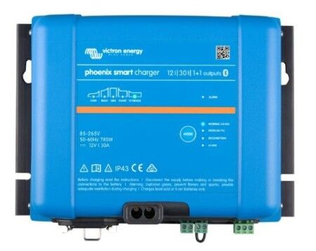 Victron Energy - Chargeur Phoenix Smart IP43 12V / 30A - 1+1 sorties - alimentation 120-240V AC/DC
