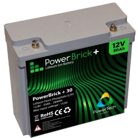 PowerBrick+ Batterie Lithium 12V/30Ah (BMS int&eacute;gr&eacute;)