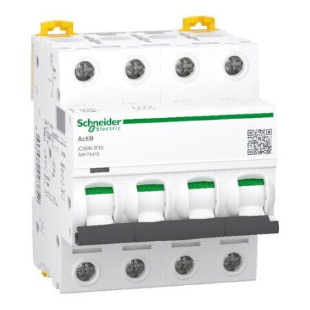 Disjoncteur 4P 10A Courbe B ACTI9 IC60N